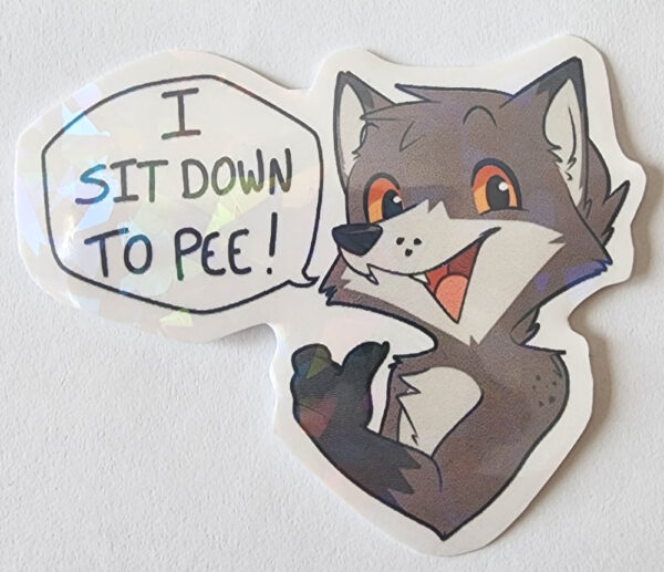 I sit down to pee!